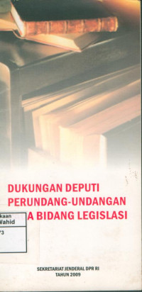 Image of Dukungan deputi perundang-undangan bidang legislasi