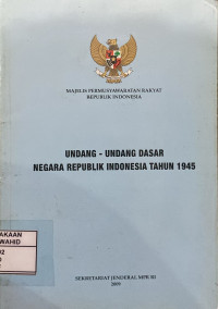 Image of Undang-Undang Dasar Negara Republik Indonesia Tahun 1945